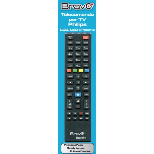 [BRAND4] TELECOMANDO TV BRAVO MODELLO BRAND DEDICATO PER PHILIPS 