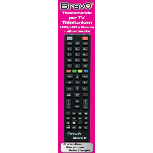 [BRAND6] TELECOMANDO TV BRAVO MODELLO BRAND DEDICATO PER TELEFUNKEN 