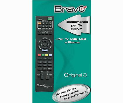 [ORIGINAL3] TELECOMANDO TV BRAVO MODELLO ORIGINAL DEDICATO PER SONY 