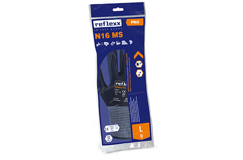 [N16M] GUANTI DA LAVORO SUPPORTATI IN NITRILE MICROSANDY N16 MEDUIM REFLEXX
