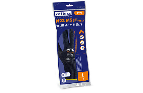 [N22L] GUANTI DA LAVORO SUPPORTATI IN NITRILE MICROSANDY CUT PROTECTION N22LARGE REFLEX