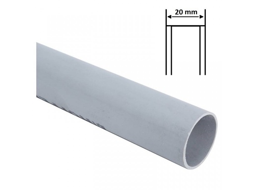 [FG17420] TUBO RIGIDO 3321 FAEG AUTOESTINGUENTE GRIGIO 2MT  Ø20  (PREZZO AL METRO)