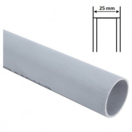 [FG17425] TUBO RIGIDO 3321 FAEG AUTOESTINGUENTE GRIGIO 3MT Ø25 (PREZZO AL METRO)