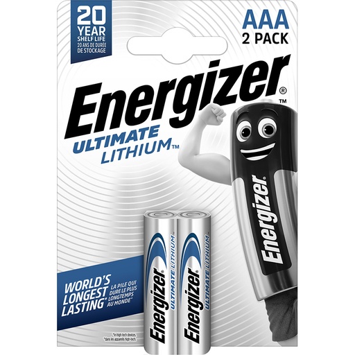[EL92] PILE ENERGIZER ULTIMATE LITHIO MINISTILO AAA 1.5V BL. 2 EL92/629769-626262