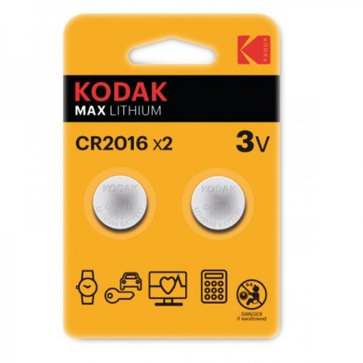 [K2016B2] PILE KODAK SPECIALISTICHE 3V LITHIO BL.2 K2016/CR2016