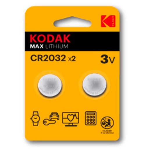 [K2032B2] PILE KODAK SPECIALISTICHE 3V LITHIO BL. 2 K2032/CR2032