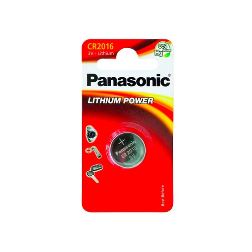 [P2016] PILE PANASONIC SPECIALISTICHE 3V LITHIO BL. 2 P2016/CR2016 (PREZZO SINGOLO)