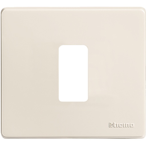 [BTI5001R] PLACCA BTICINO A 1 MODULO PER SCATOLA ROTONDA IN RESINA AVORIO  SERIE  BTICINO MAGIC 
