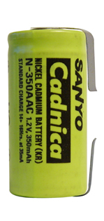 [HZ026] BATTERIA  NI-MH 1/3AA 300MAH C/LAMELLE A SALDARE