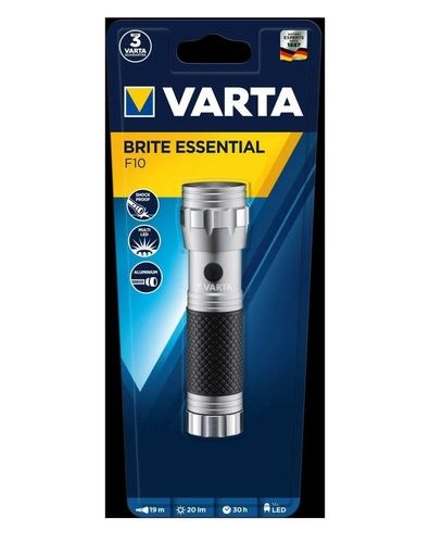 [15608] TORCIA VARTA LED BRITE ESSENTIALS FLASH F10 20LM  MINISTILO AAA INCLUSE BL.1 156