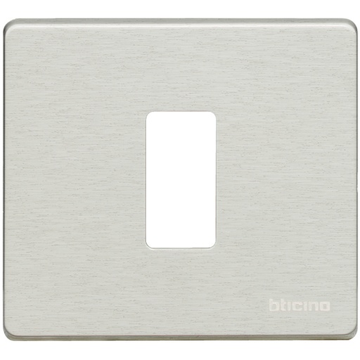 [BTI5001X] PLACCA BTICINO A 1 MODULO PER SCATOLA ROTONDA IN ALLUMINIO OXIDAL SERIE BTICINO MAGIC 