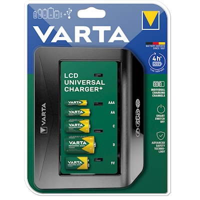 [57688101401] CARICABATTERIE VARTA CON LCD UNIVERSALE (NO PILE) 57688101401