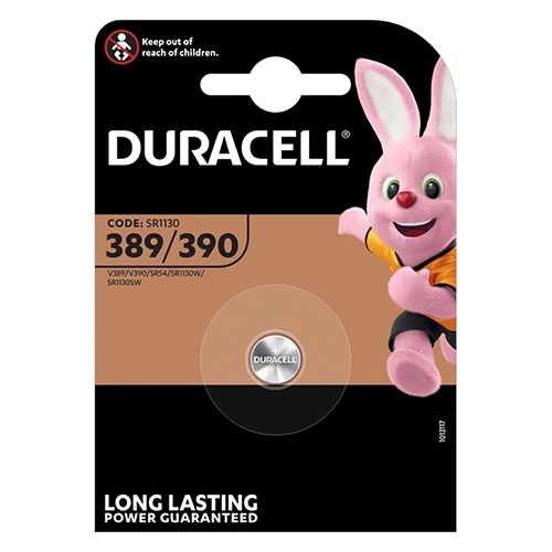 [D389] PILE DURACELL PER OROLOGIO SILVER OXIDE BL. 1  D389/390