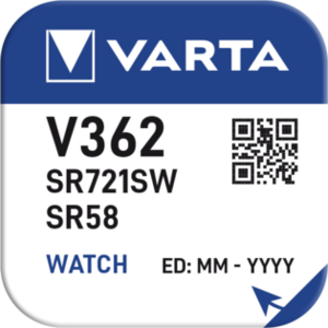 [V362] PILE VARTA PER OROLOGIO SILVER OXIDE BL. 1 V362/SR724SW