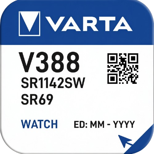 [V388] PILE VARTA PER OROLOGIO SILVER OXIDE BL. 1 V388