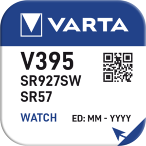 [V395] PILE VARTA PER OROLOGIO SILVER OXIDE BL. 1 V395/SR927SW