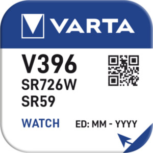 [V396] PILE VARTA PER OROLOGIO SILVER OXIDE BL. 1 V396-V397/SR726W