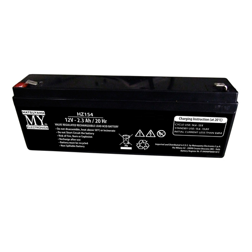 [HZ154] BATTERIA MATSUYAMA RICARICABILE AL PIOMBO 12V 2.3AH FASTON 4.8MM L178XP34XH60