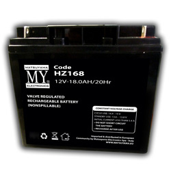 [HZ168] BATTERIA MATSUYAMA RICARICABILE AL PIOMBO 12V 18AH  FASTON  4.8MM L181XP77XH167