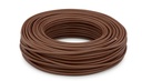 CAVO ELETTRICO PIATTINA COSTA STRETTA 2X 0.50  MARRONE 100 MT.  IMQ