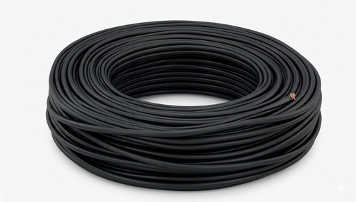 [PICS02075NE] CAVO ELETTRICO PIATTINA COSTA STRETTA 2X0.75 NERO 100 MT. IMQ