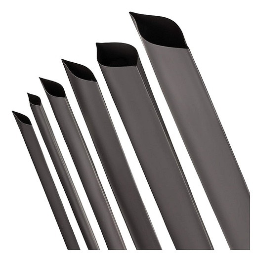 [TG28743STN] GUAINA TERMORESTRINGENTE CONTAKT 2:1-125°C NERA Ø 9.5MM 1MT