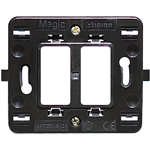 [BTI500S2] SUPPORTO BTICINO  A 2 MODULI PER SCATOLA ROTONDA SERIE  BTICINO MAGIC 