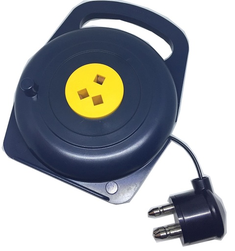 [030630] AVVOLGICAVO TELEFONICO  MT.8  SPINA  TRIPOLARE + PRESA TRIPOLARE  FORMA