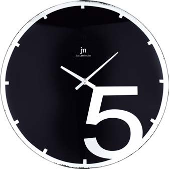 [14881] OROLOGIO PARETE VETRO ROTONDO 38CM LOWELL