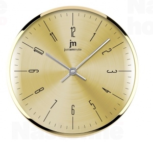 [14949G] OROLOGIO PARETE QUARZO IN ALLUMINIO GOLD 26CM LOWELL