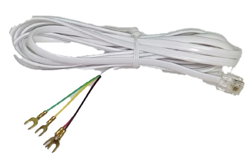 [1682] CAVO TELEFONICO 4C  1.5MT. BIANCO +PLUG 6/4