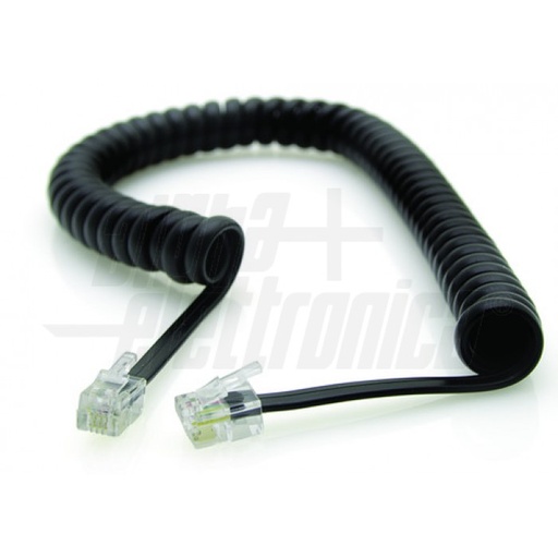 [1692] CAVO DA SPINA MODULARE RJ9 4P4C A SPINA MODULARE RJ9 4P4C AVORIO 2MT.