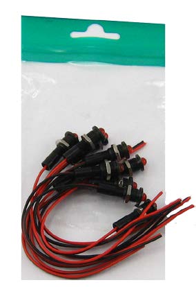 [26030002] PORTA LED+ LED GIALLO 5MM ( PREZZO X CONF.10 PEZZI )  EXITV