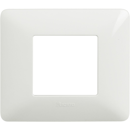 [BTIAM4802BBN] PLACCA BTICINO A 2 MODULI IN PLASTICA BIANCA SERIE  MATIX
