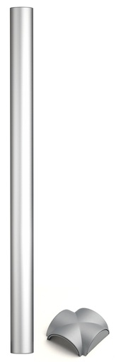 [CABLE65S] CANALINA COPRI CAVI MELICONI CABLE COVER 65 SILVER CM. 65 CABLE65