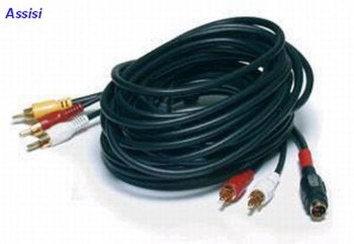 [CZ155420] CAVO DA SPINA S-VHS DOR.+ 2 RCA AUDIO DOR. 3 SP. RCA DOR.2 AUDIO 1 VIDEO STAR