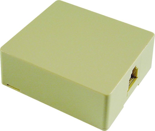 [E10170] PRESA PARETE TELEFONICA ADESIVA CON PRESA LATERALE PASSO 6/4 EMIKO