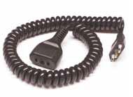 [E30450] PROLUNGA SPIRALATA MT.5  3X0.75 SPINA+PRESA 2P+T10A 250V NE EMIKO