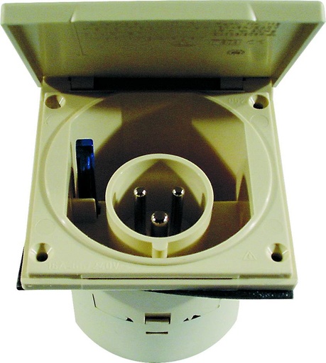 [E40220] SPINA DA INCASSO 2P+T16A CARAVAN EMIKO