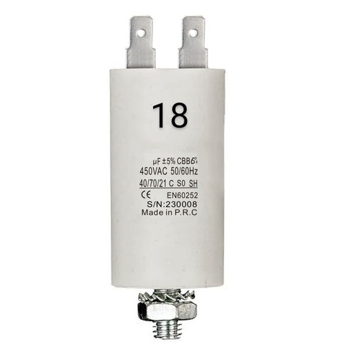 [CORPN245018] CONDENSATORE MATSUYAMA INDUSTRIALE DI SPUNTO 400/450V 18UF
