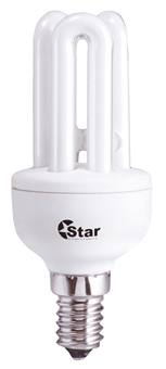 [GH140300] LAMPADA BASSO CONSUMO 3TUBI 9W 2700K CLASSE A E14 ROHS STAR