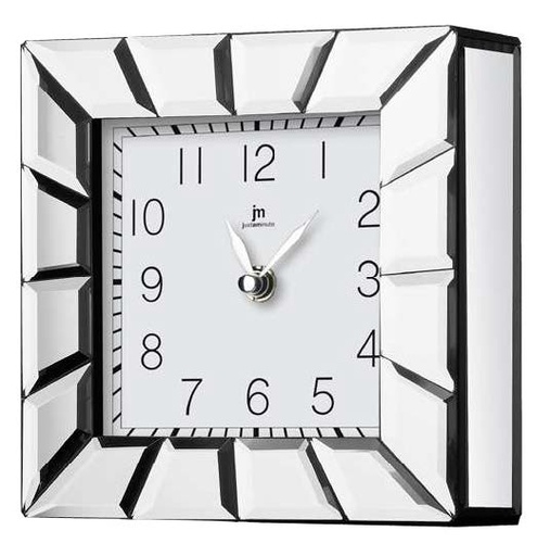 [JA7063A] SVEGLIA QUARZO MOVIMENTO CONTINUO SPECCHIO QUADRATA LOWELL