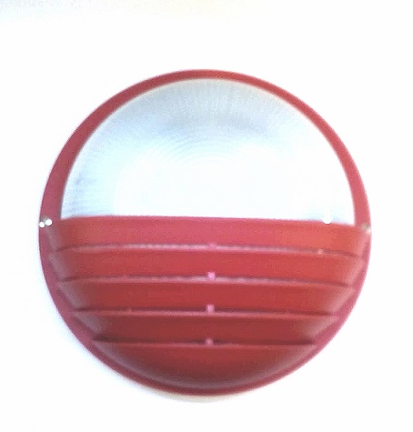 [ME170S] 170S PLAFONIERA PLASTICA FLUORESCENTE COL.ROSSO TECNID