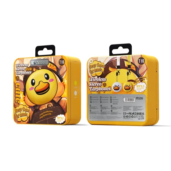 AURICOLARI BLUETOOTH TWS IN-EAR PAPERINO GIALLO EDIZIONE SCATOLA DI FERRO