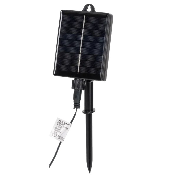 Catena luminosa solare G50 con luci tonde bianche, luce calda, 10m