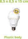 ALADINO LED LAMP 10W (70W LIGHT) A65, E27, CALDA (3000K), 270° TECNOWARE