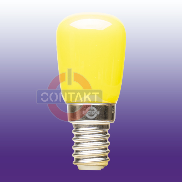 LAMPADA LED  CONTAKT 1W 80LM E14 26X57MM 230V 20000H GIALLO