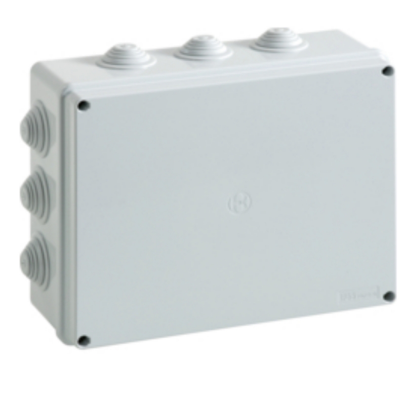 SCATOLA FAEG STAGNA DI DERIVAZIONE RETTANGOLARE CON COPERCHIO  A VITE IP55 240X190X90