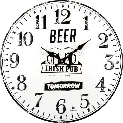 OROLOGIO  PARETE BOMBATO METALLO DIAM.40 CM LOWELL