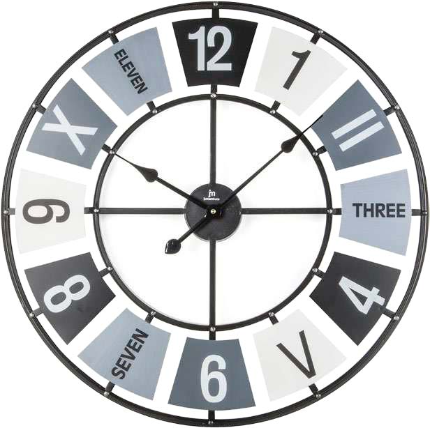 OROLOGIO PARETE SCHELETRO METALLO 68CM LOWELL